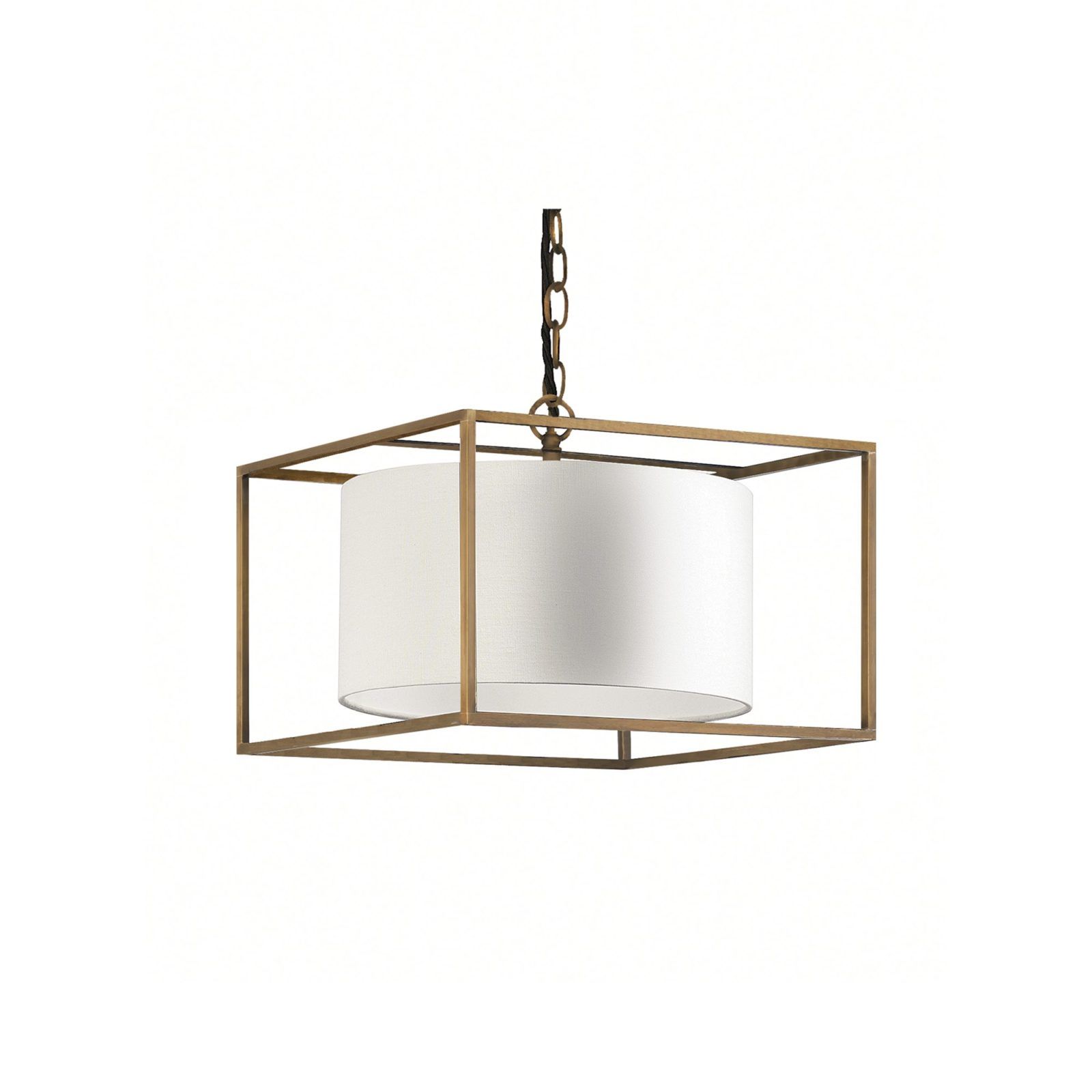 Brass C cube round shade