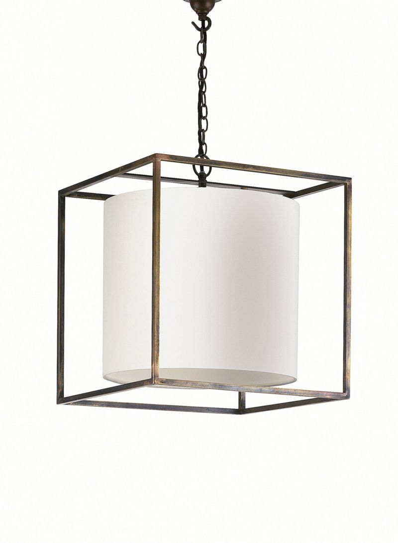 Brass C cube round shade