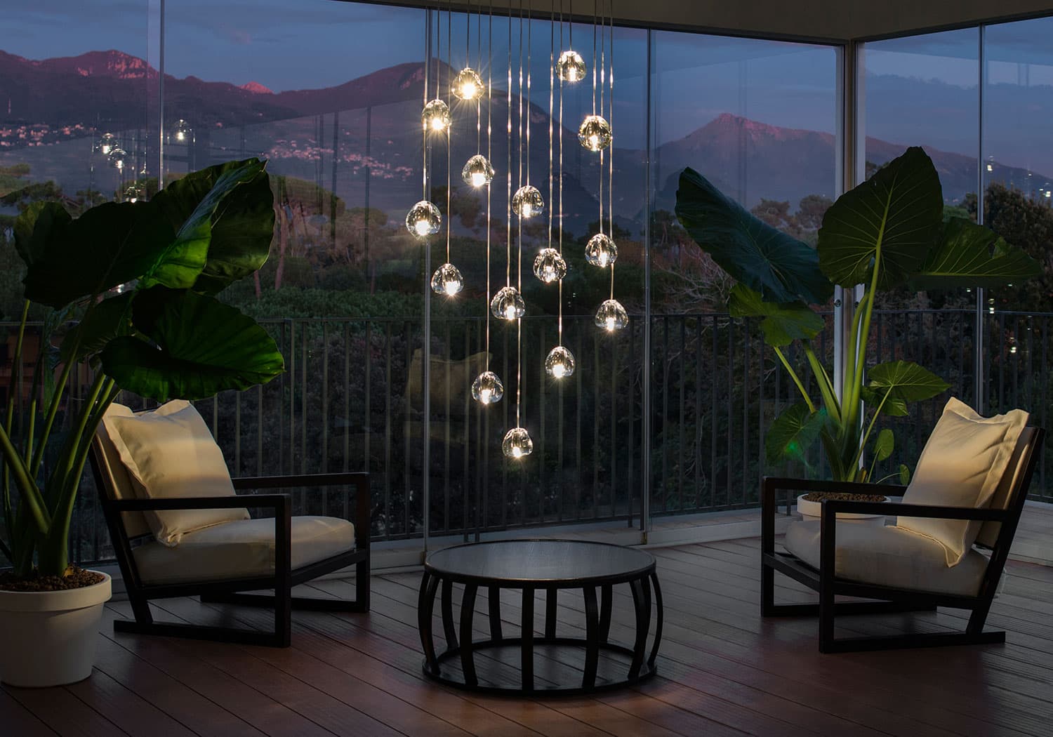 Mizu 7 light pendant