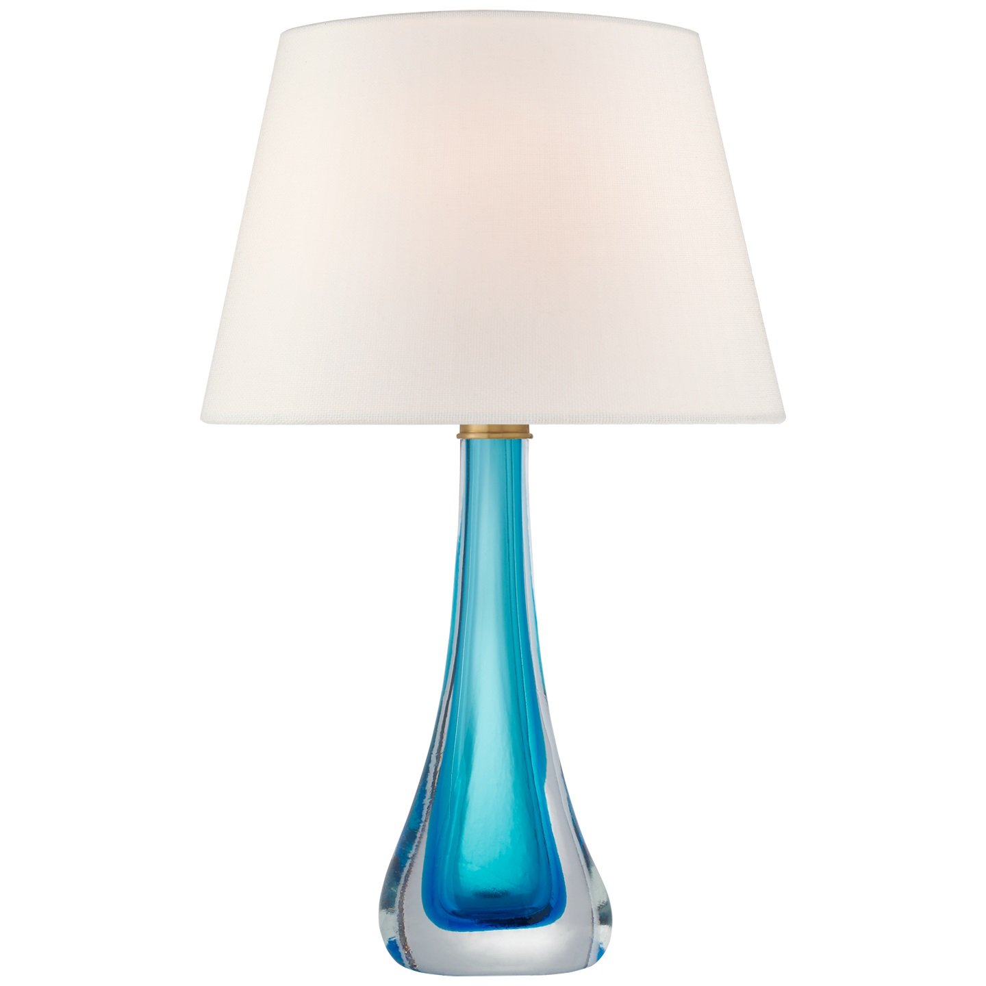 Christa Large Table Lamp in Cerulean Blue Glass