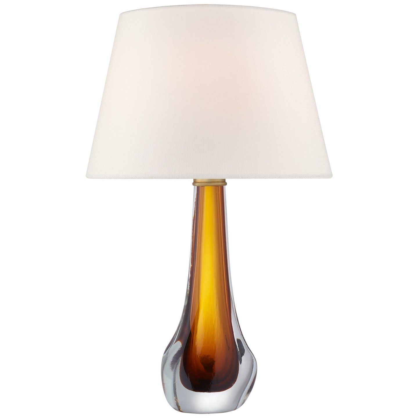 Christa Large Table Lamp in Amber Glass