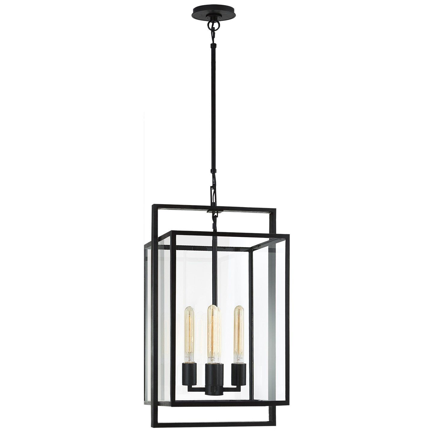Halle Small Lantern in Aged Iron