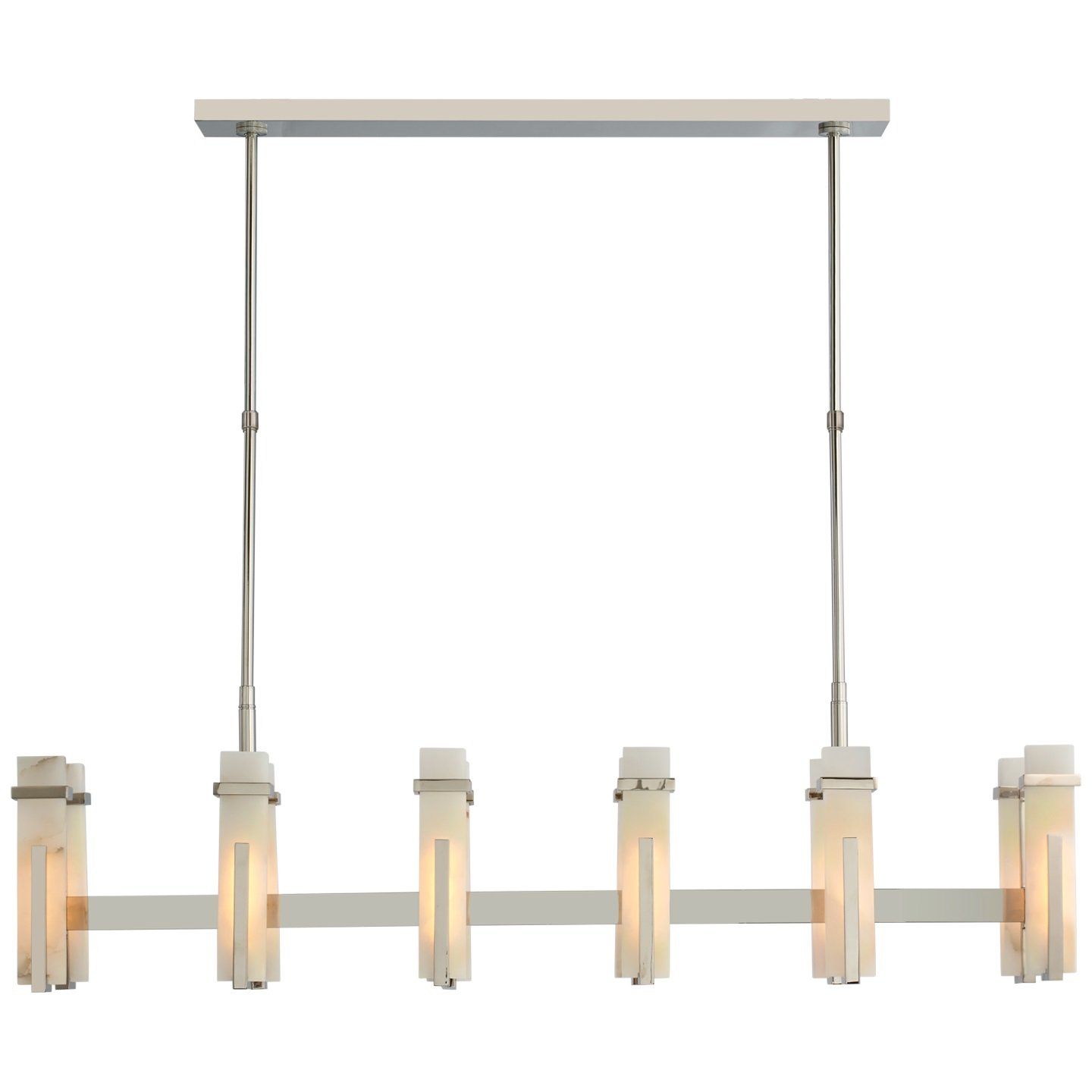 Malik Large Linear Chandelier alabaster 3