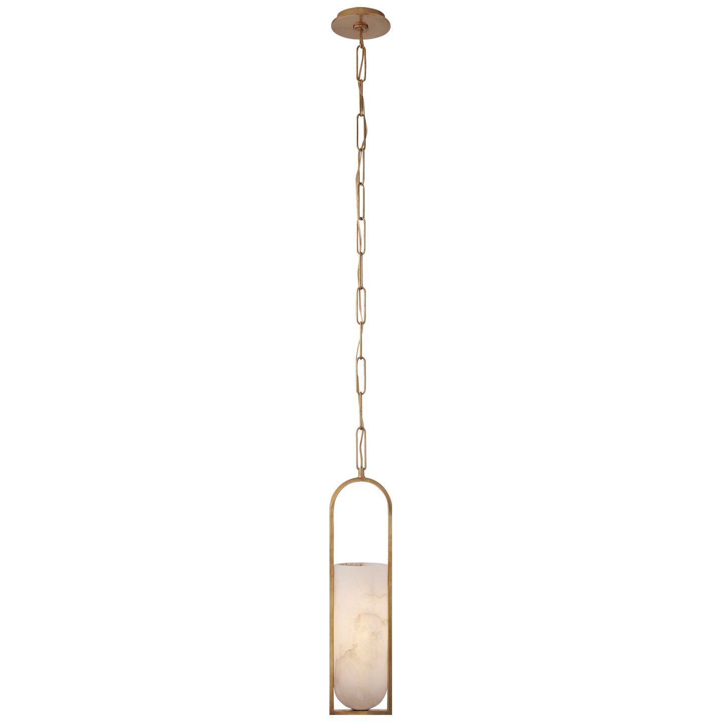 Melange Small Brass Elongated Pendant