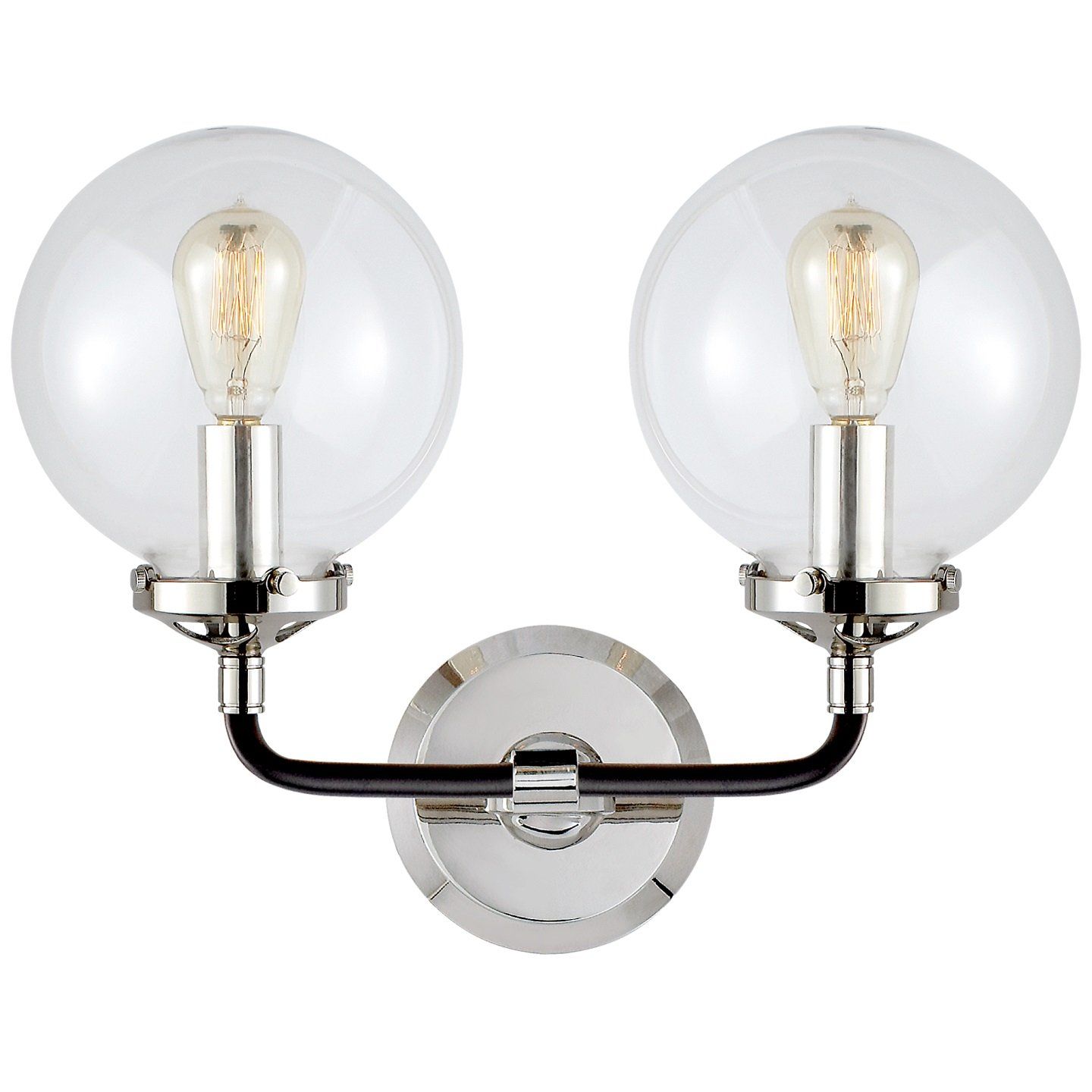 Bistro Double Light Curved Sconce