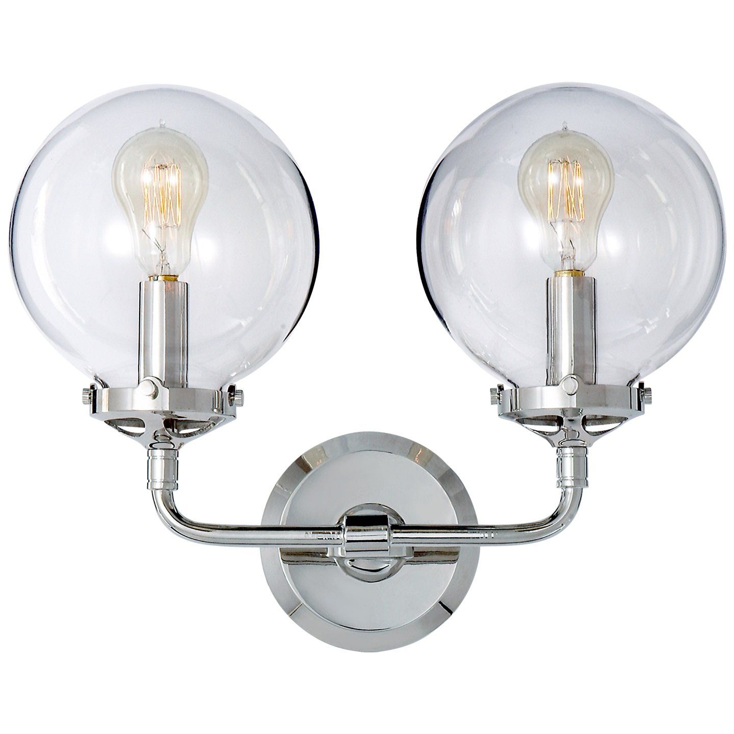 Bistro Double Light Curved Sconce