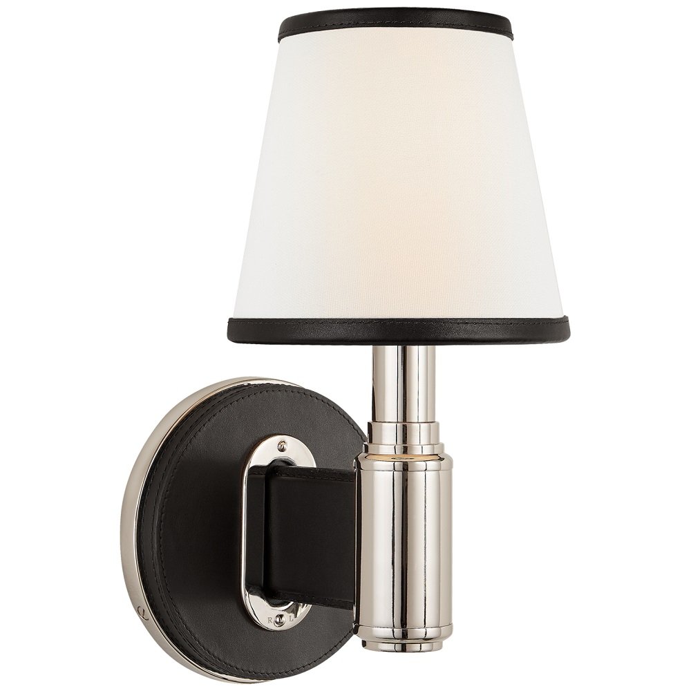 Riley Navy Lather Single Sconce