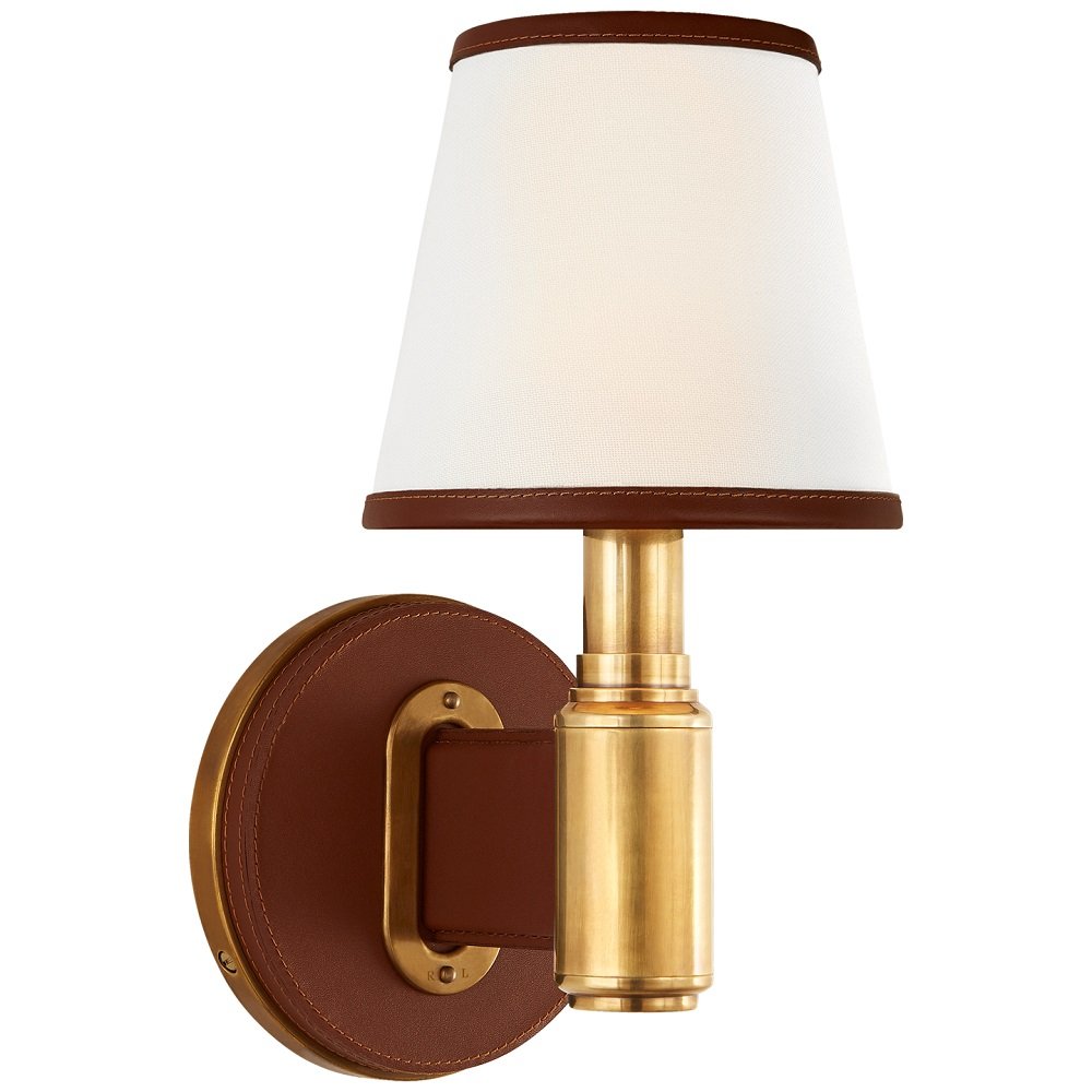 Riley Navy Lather Single Sconce