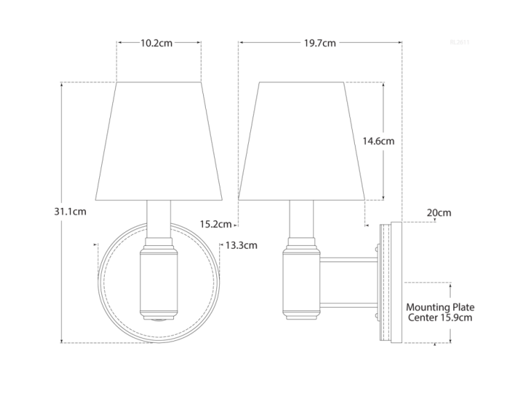 Riley Navy Lather Single Sconce