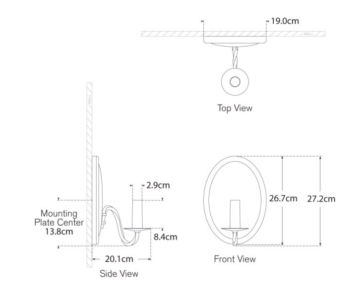 Ancram Small Single Sconce