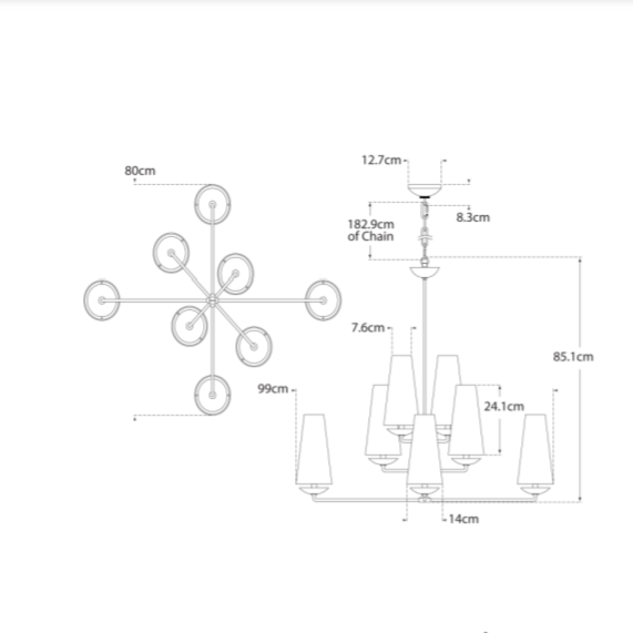 Fontaine Large Offset Chandelier