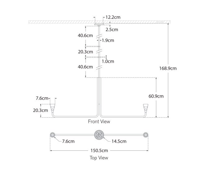 Brassica Large Linear Chandelier