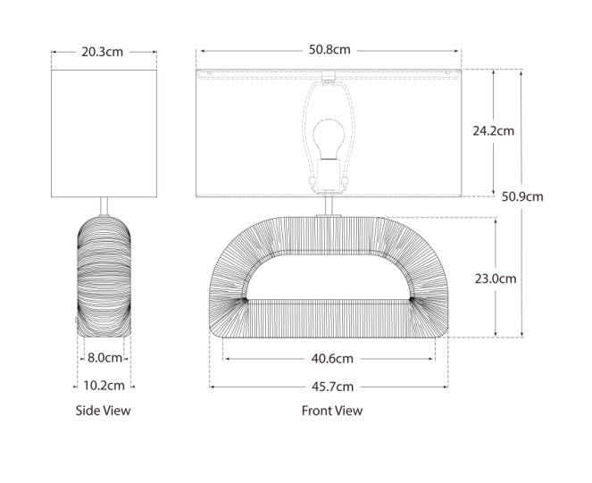 Utopia Combed Console Lamp
