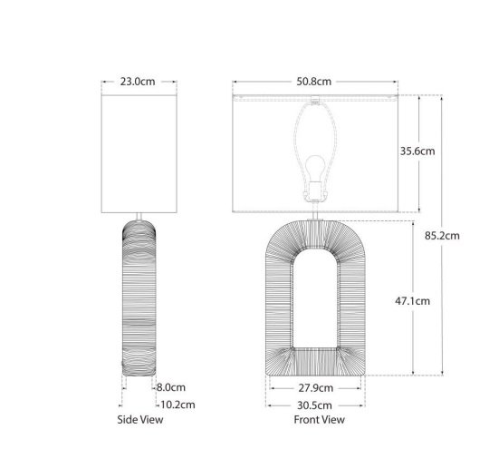 Utopia Large Combed Table Lamp