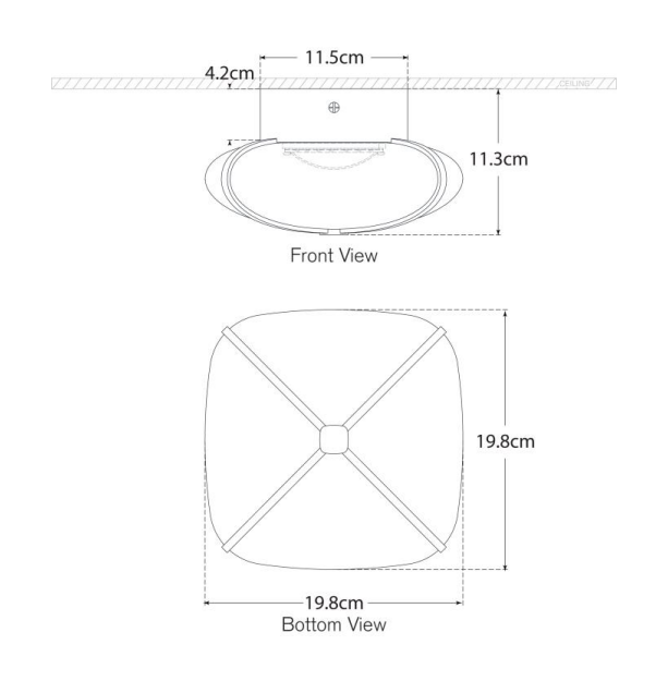 Fondant 9" Flush Mount