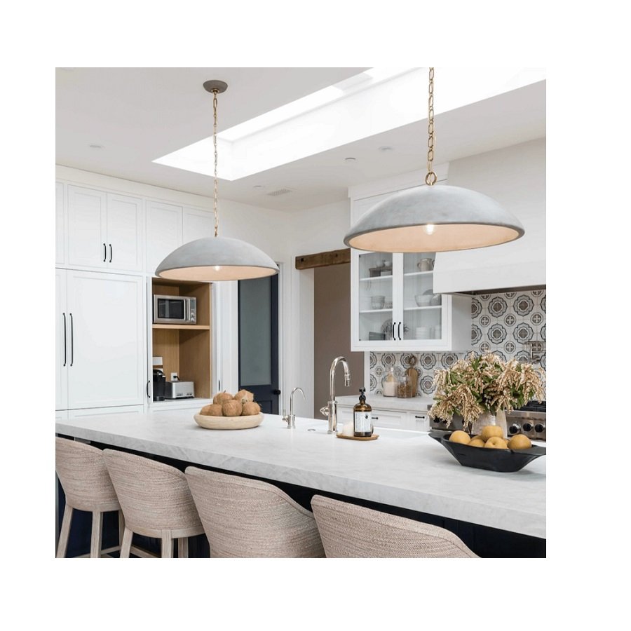 Elliot Grande Pendant in Portland Gray