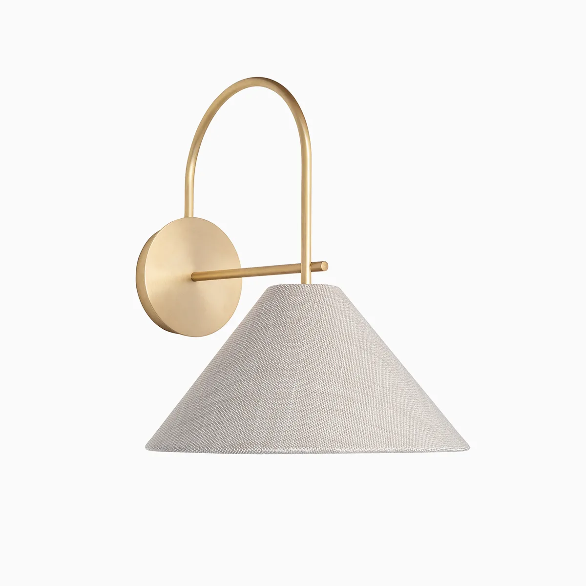 Arlo satin brass wall light