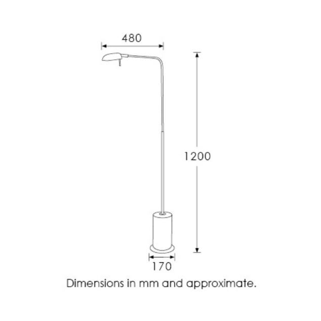Ezra black floor lamp