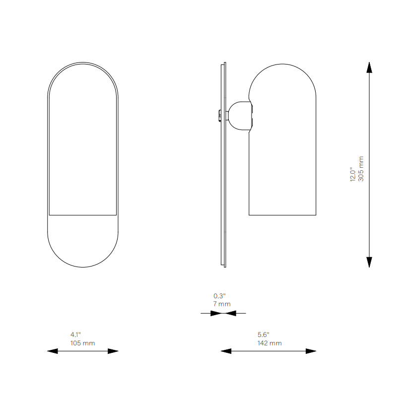 Odyssey medium wall light