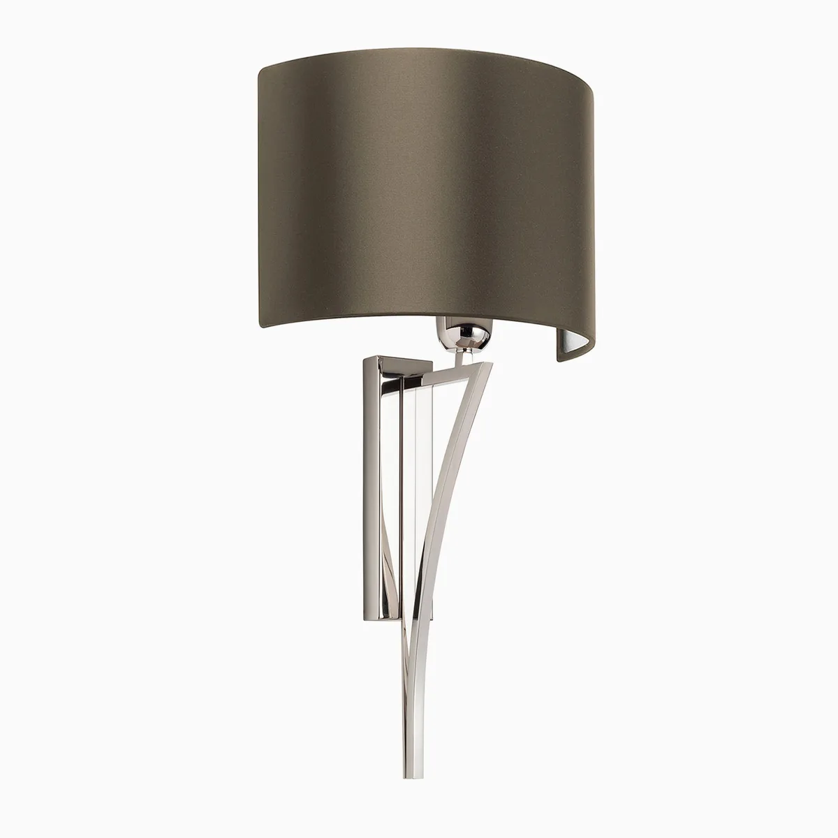 Yves polished nickel wall light