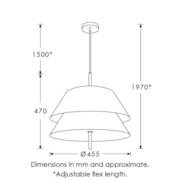 Kobi double drum pendant