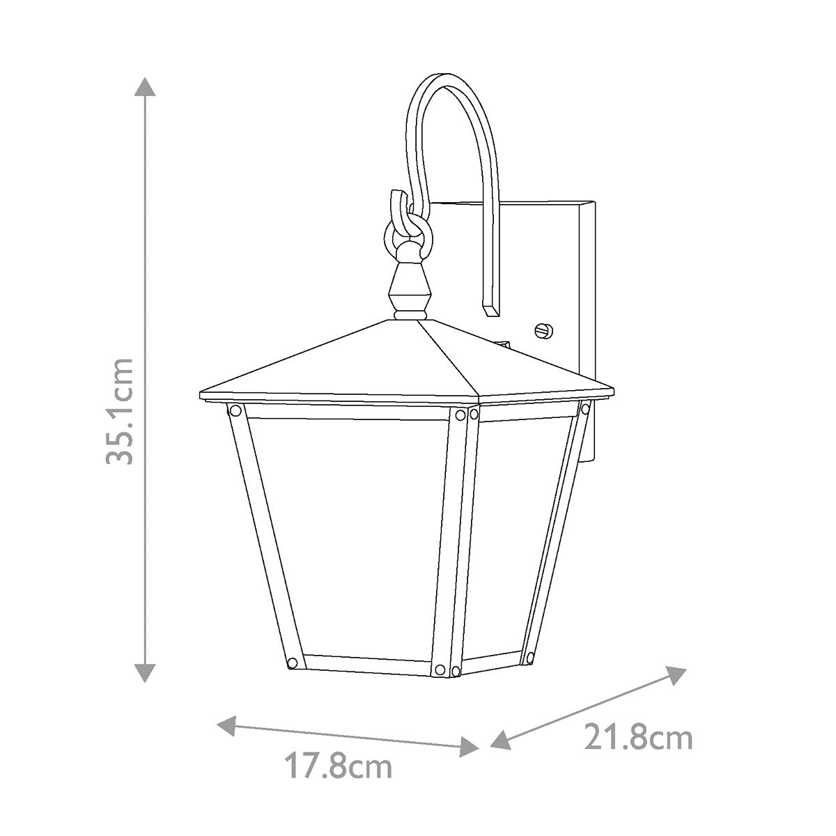 Huntersfield Wall Lantern - Black