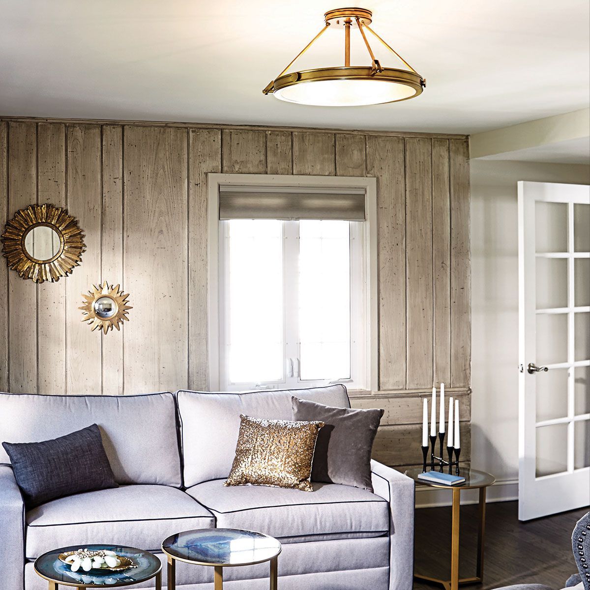 Collier Semi-Flush - Heritage Brass