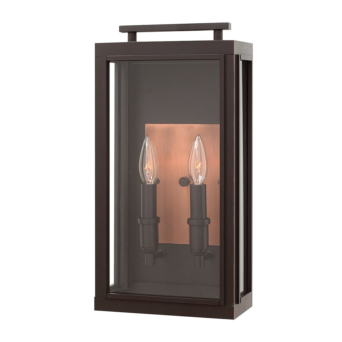 Sutcliffe 2 Light Wall Lantern - Oil Rubbed Bronze & Copper