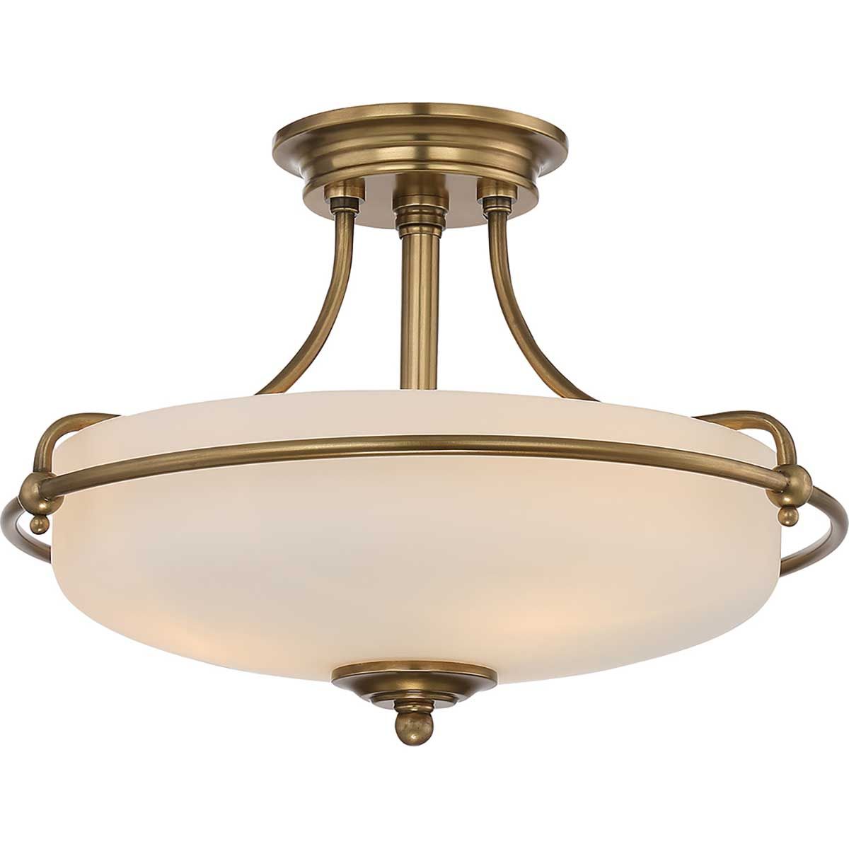 Griffin Semi-Flush - Weathered Brass