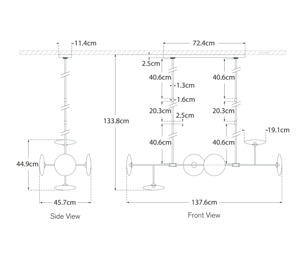 Calvino Large Linear Chandelier