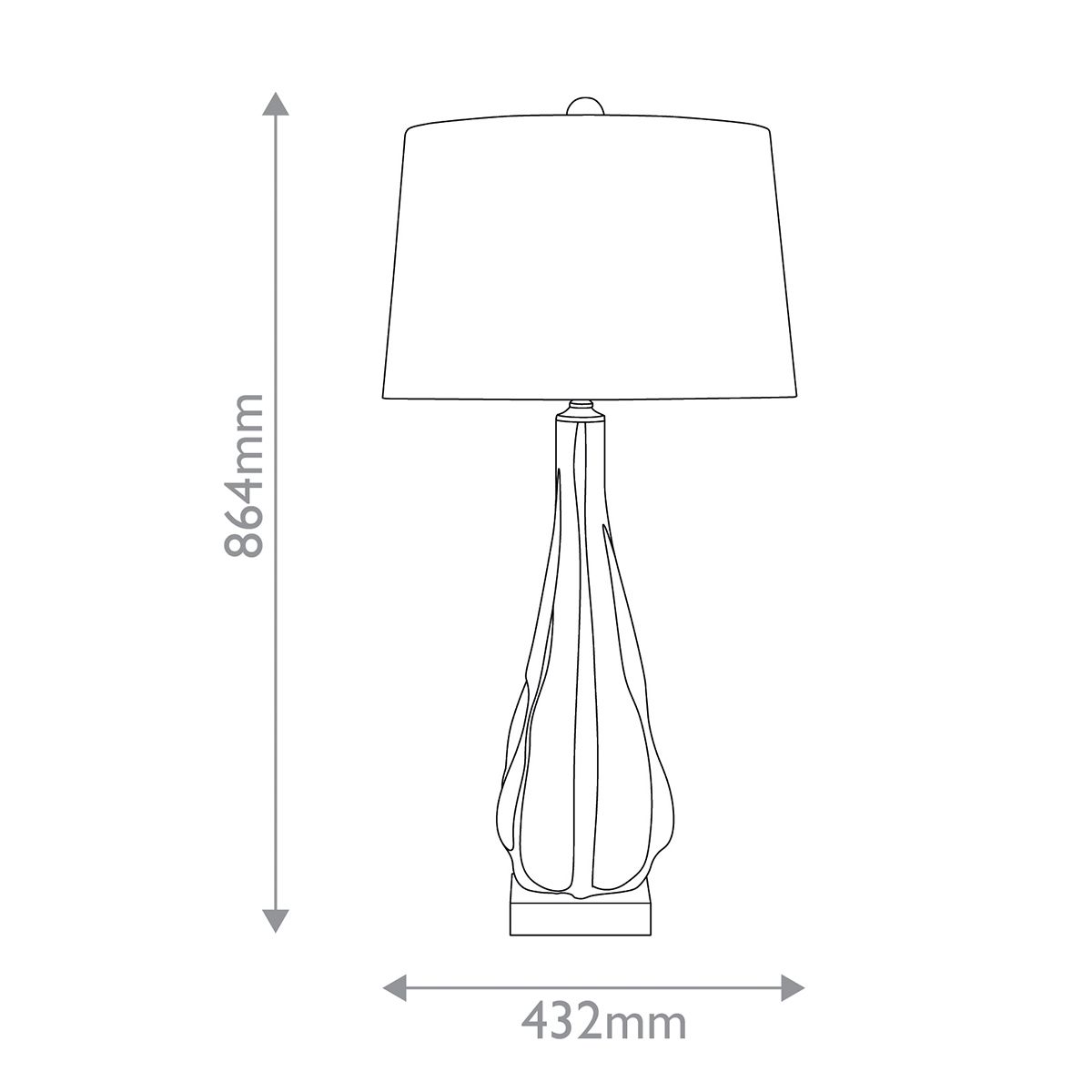 Zephyr green table lamp