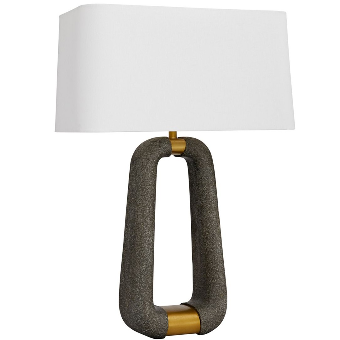 Gianni graphite with Antique Brass